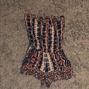 Womens Strapless Romper